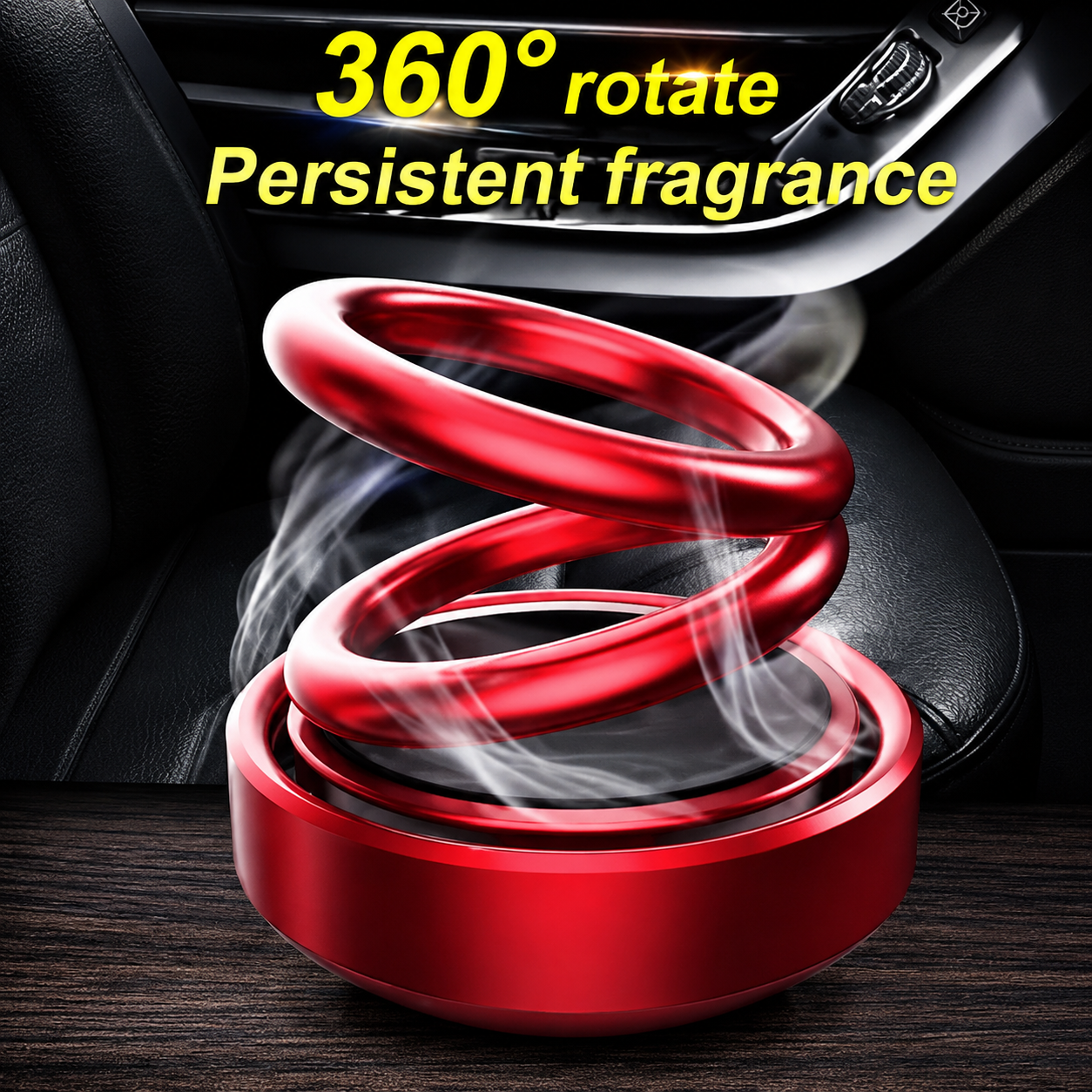 Classic Air Freshener Cleaner Dashboard Air Freshener Solar Energy Black
