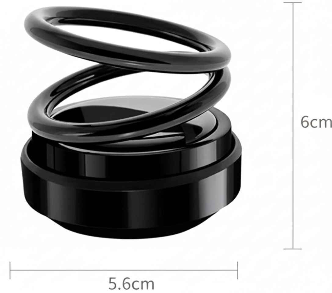 Classic Air Freshener Cleaner Dashboard Air Freshener Solar Energy Black